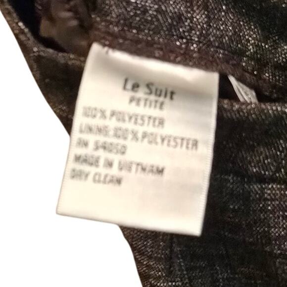 Le Suit Petite Tweed Look Grey Lined Pants Size Ladies 6p EUC 100% polyester - Picture 12 of 12